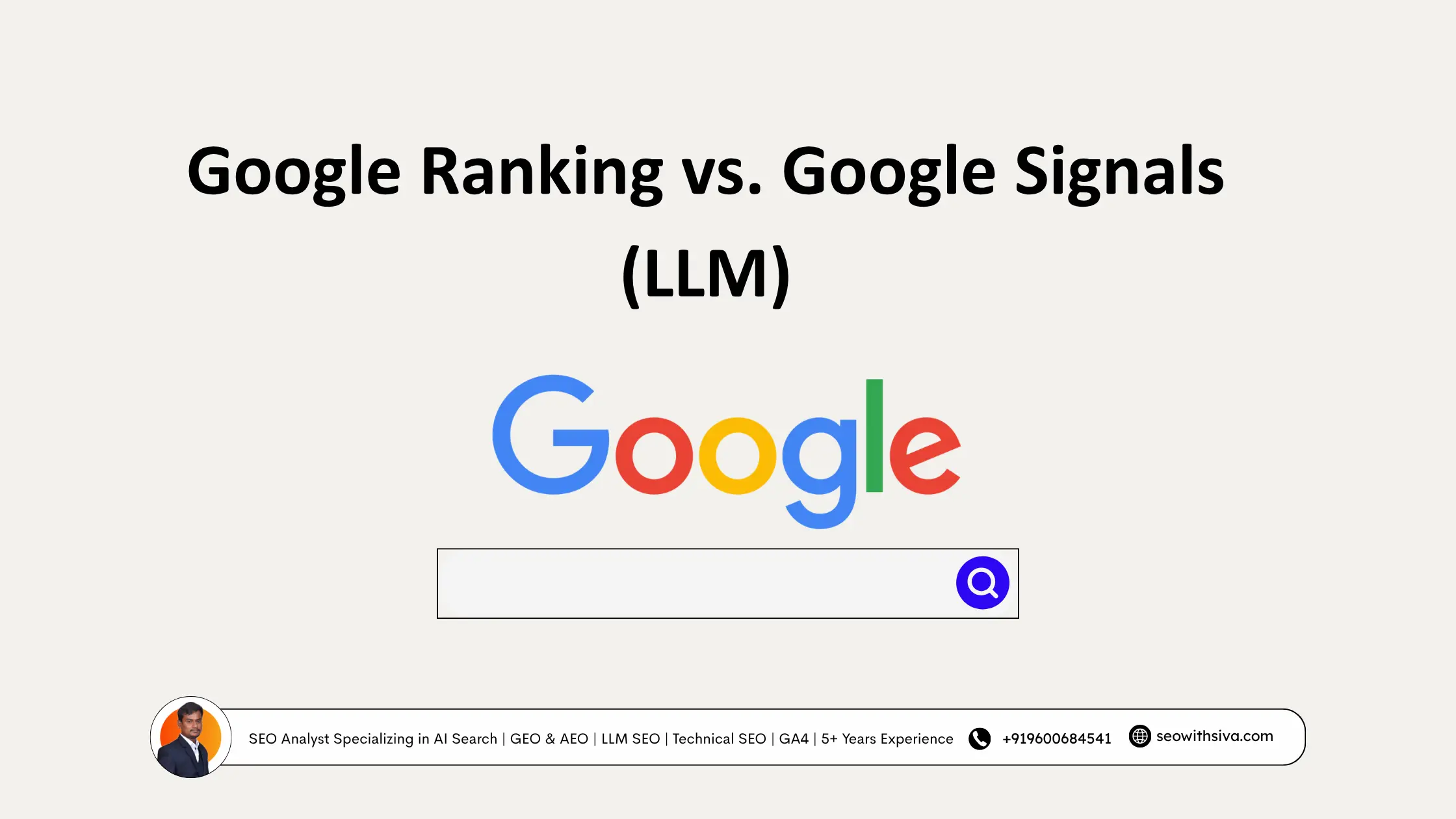 Google Ranking vs LLM Signals